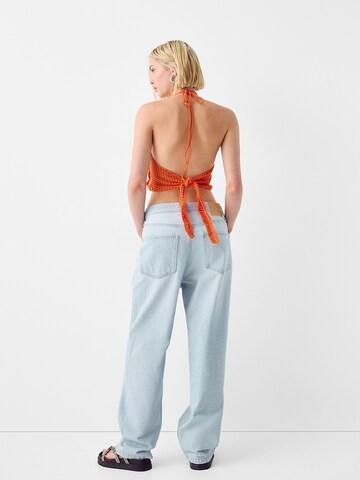 Bershka Gebreide top in Oranje