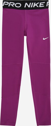 NIKE Skinny Sports trousers 'Pro' in Purple: front