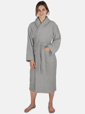 normani Long Bathrobe in Grey: front