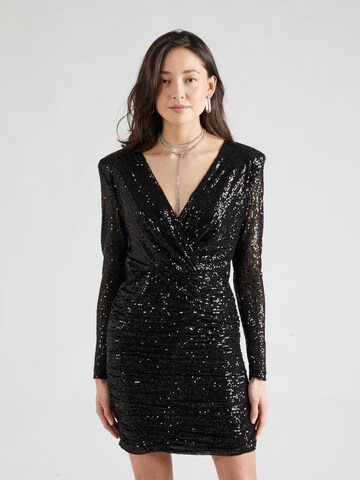 Rochie de cocktail de la SWING pe negru: față