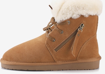 Gooce Snowboots 'Agarita' i brun: forside