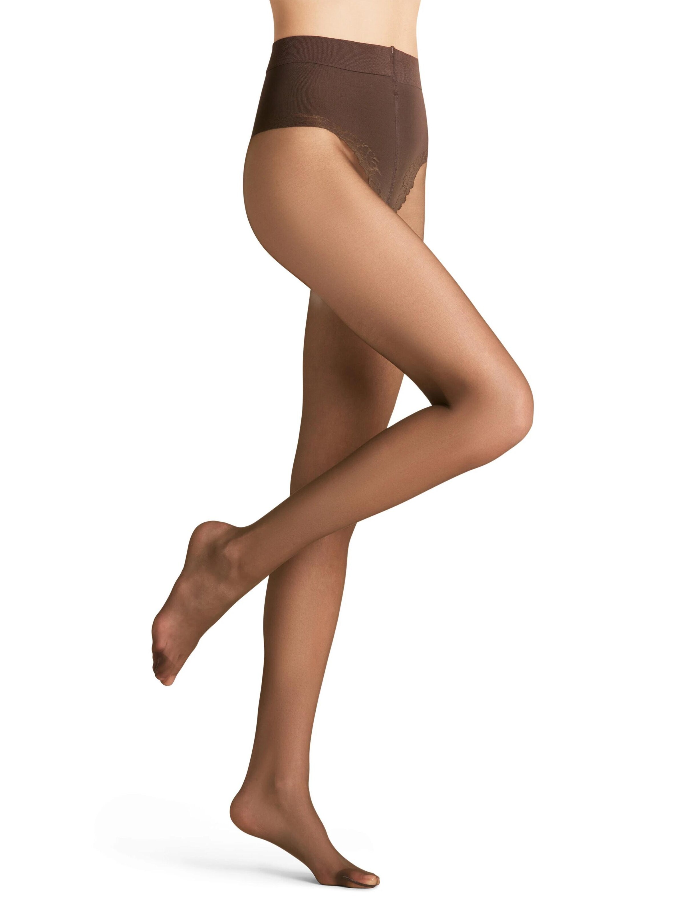 FALKE Fine Tights 'Shaping Top' in Brown