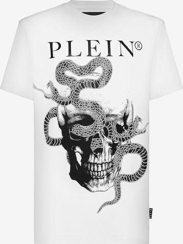 Philipp Plein - Camiseta 'Snake' en blanco: frente
