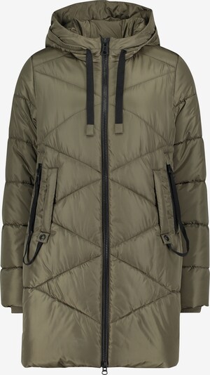 Cartoon Outdoorjacke mit Kapuze in dunkelgrün, Produktansicht