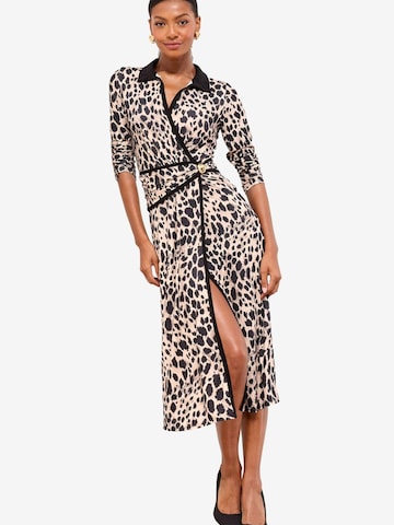 Lipsy Jurk in Beige: voorkant