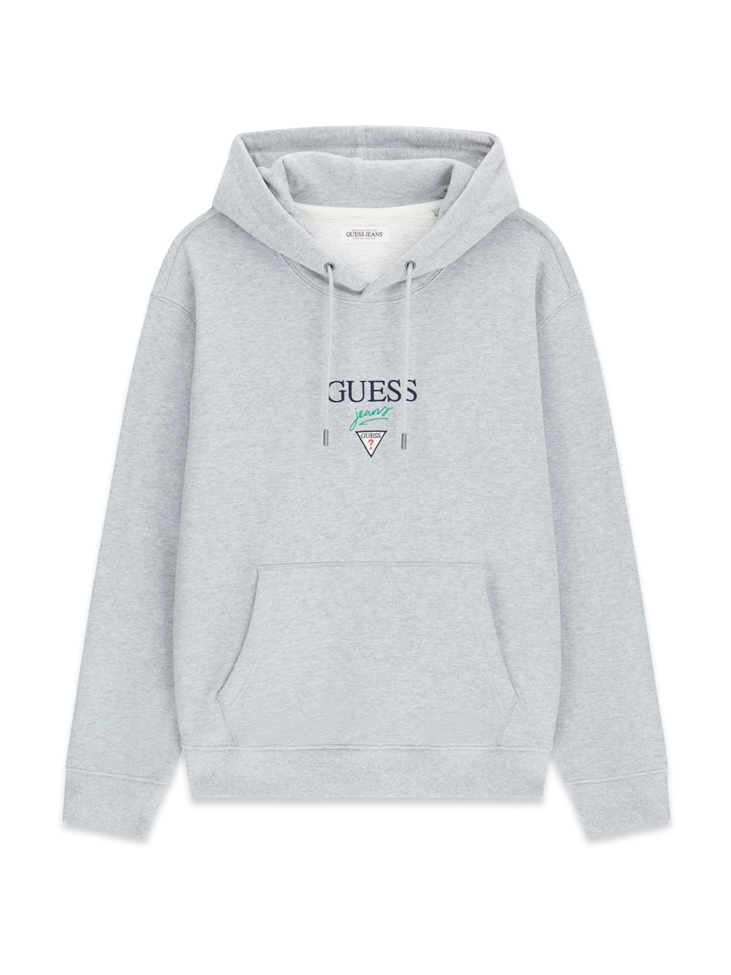 GUESS JEANS Sweatshirt 'BAKER' i grå: framsida