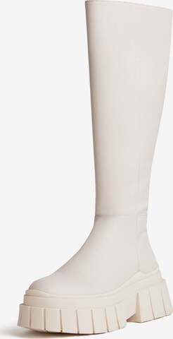 Bottes Bershka en blanc : devant