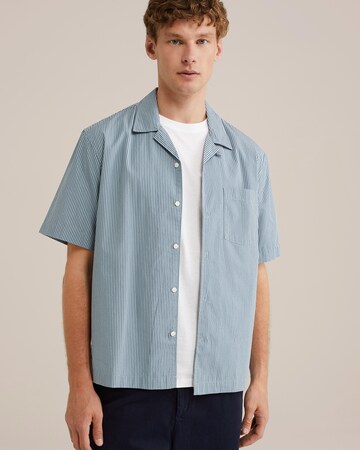 Coupe regular Chemise WE Fashion en bleu : devant