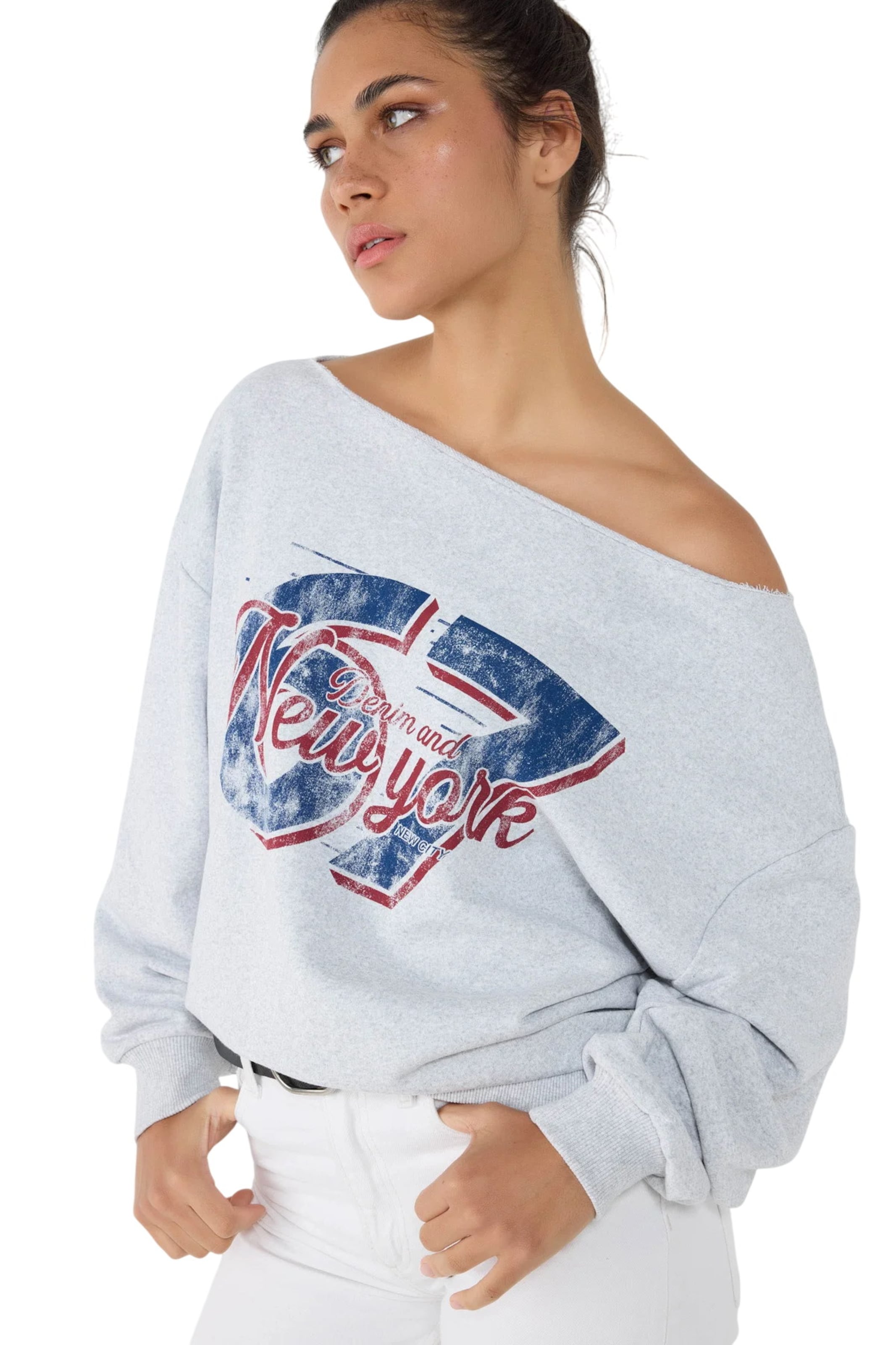 Sweat-shirt No Matter What en bleu