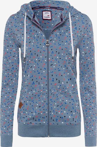 KangaROOS Zip-Up Hoodie in Blue: front