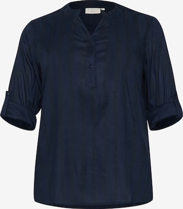 KAFFE CURVE Blouse 'Sida' in Blauw: voorkant