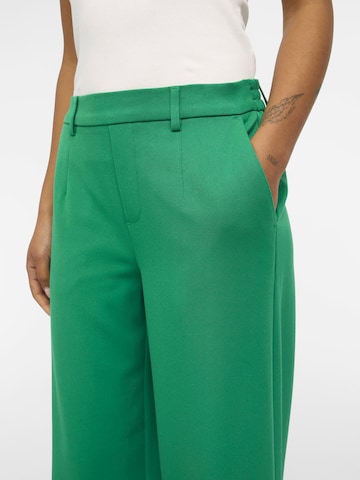 OBJECT Wide leg Pleat-front trousers 'Lisa' in Green