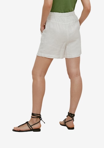 COMMA Normalny krój Spodnie w kolorze biały