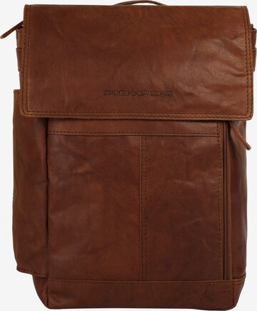 Spikes & Sparrow Rucksack in Braun: Vorderseite