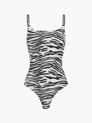 cfab (formerly creamy fabrics) - Body moldeador 'Cami Bodysuit mit String' en negro: frente