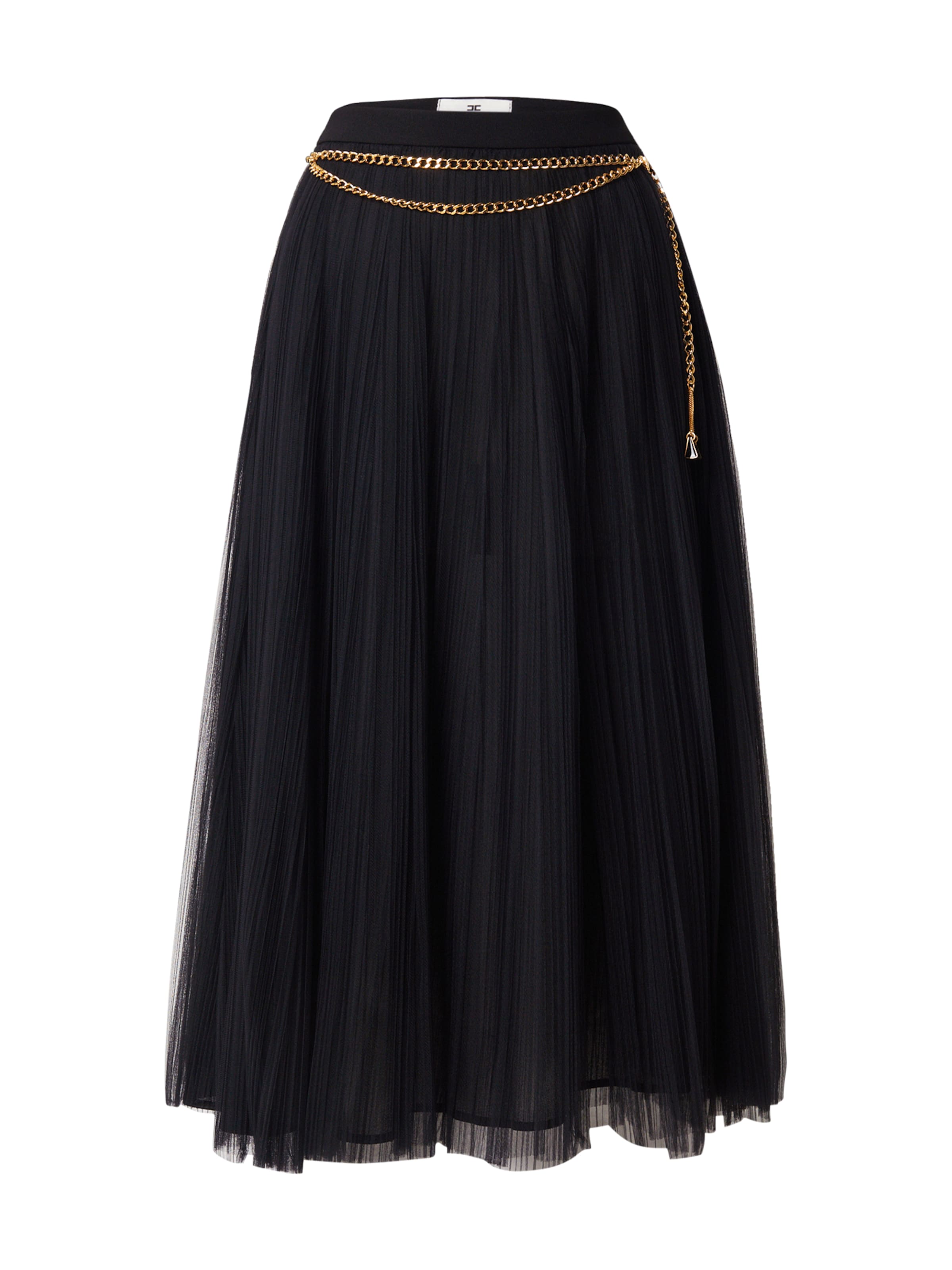 melns Elisabetta Franchi Svārki: no priekšpuses