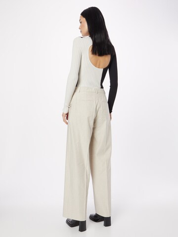 Calvin Klein Regular Trousers with creases in Beige