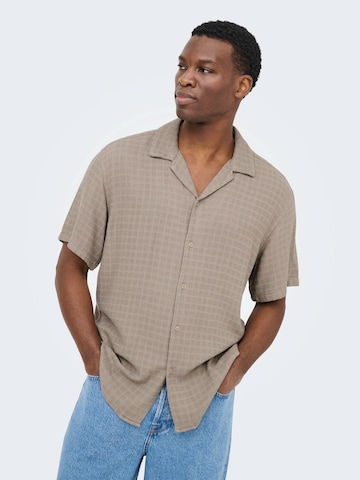 bēšs Only & Sons Standarta piegriezums Krekls 'ONSLATHAM'