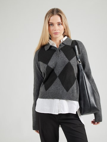 JDY Sweater 'JDYMARA' in Grey: front