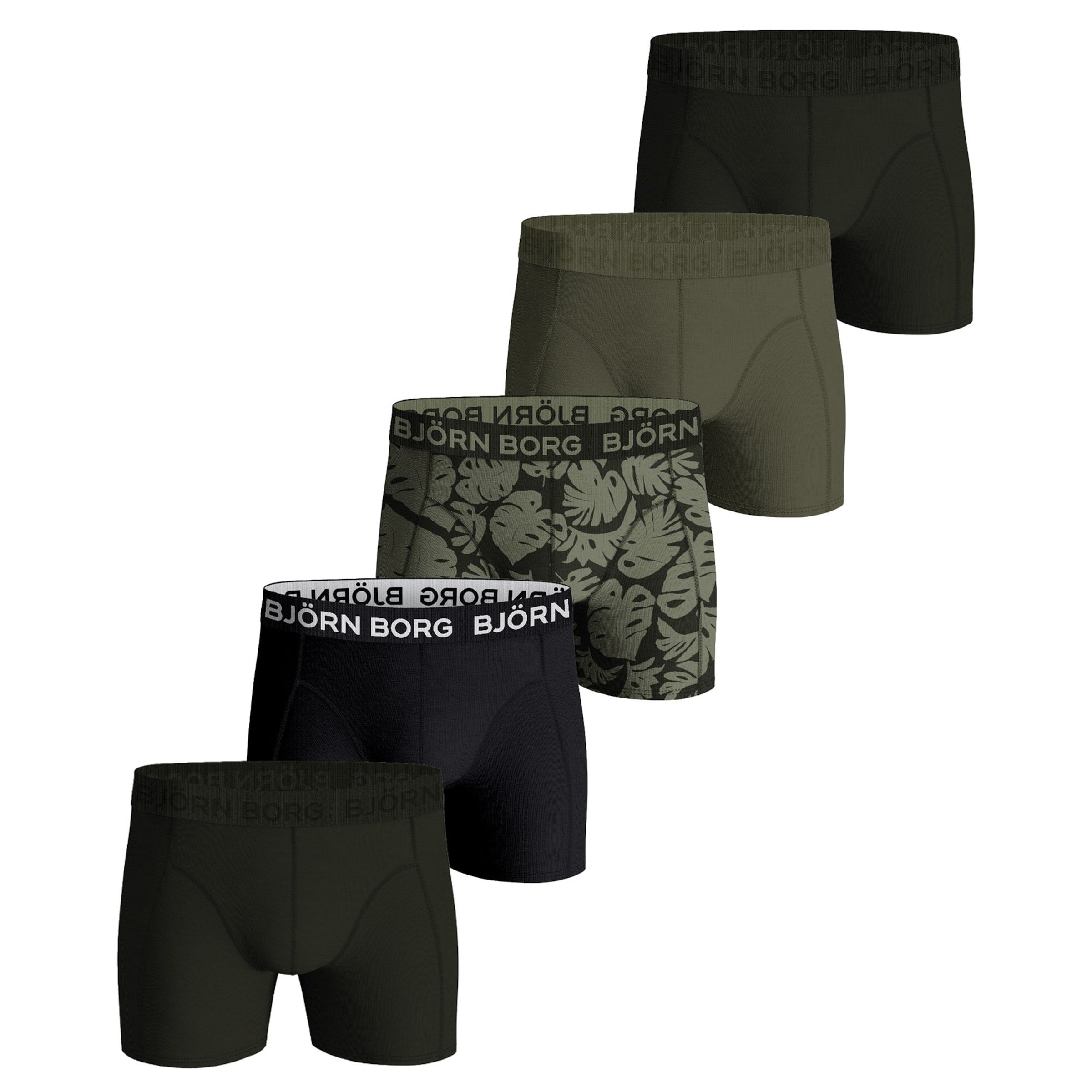 BJÖRN BORG - Calzoncillo boxer en verde: frente