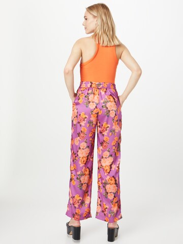 River Island Wide Leg Bukser med lægfolder i lilla