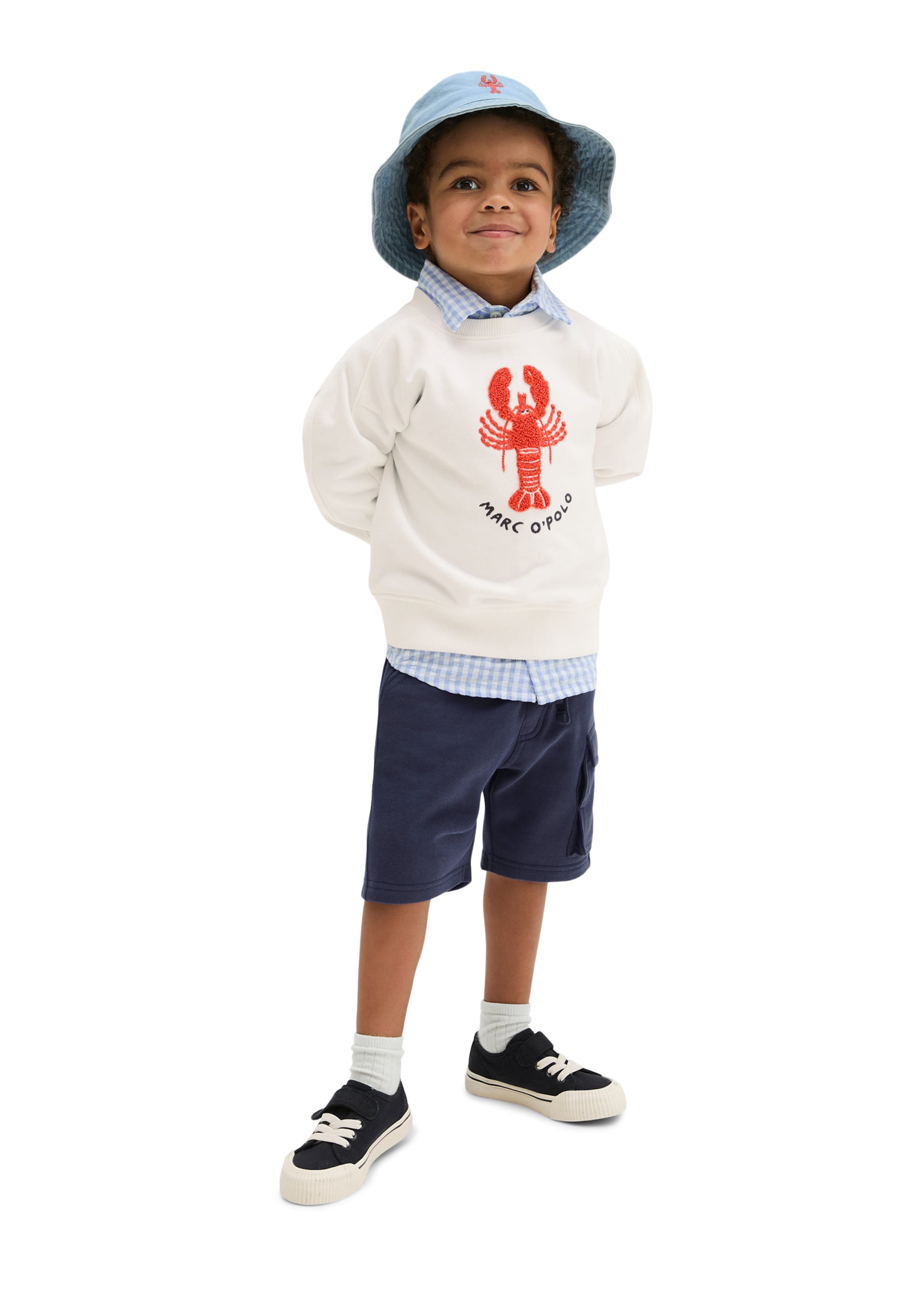 Marc O'Polo Sweatshirt ' aus reinem Organic Cotton ' in White