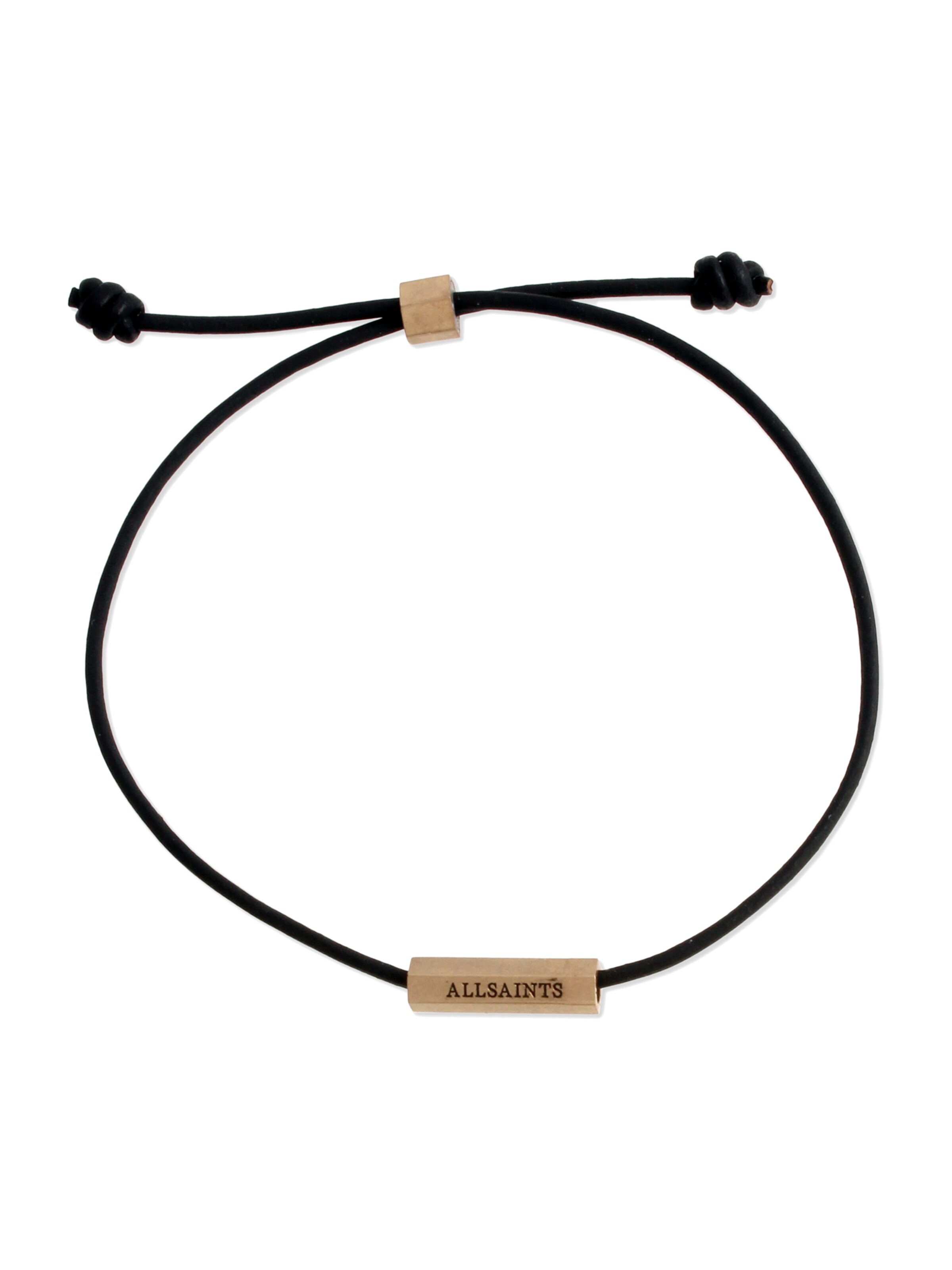 AllSaints Armband 'Friendship' in Schwarz: Vorderseite