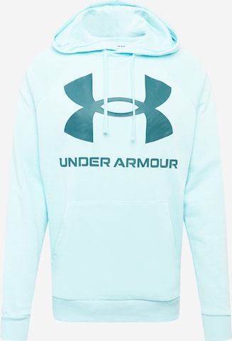 UNDER ARMOUR Sportovní mikina 'Rival' – modrá: přední strana