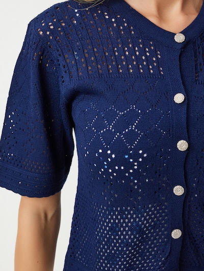 Geacă tricotată Happiness İstanbul pe indigo, Vizualizare produs