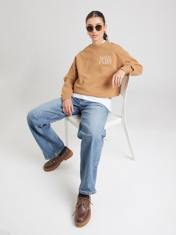 NAPAPIJRI Sweatshirt 'B-RHIN' i brun