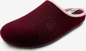 thies Pantolette 'thies 1856 ® PET Piping Slipper' in Rot: Vorderseite