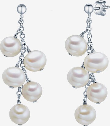 Boucles d'oreilles Valero Pearls en argent : devant