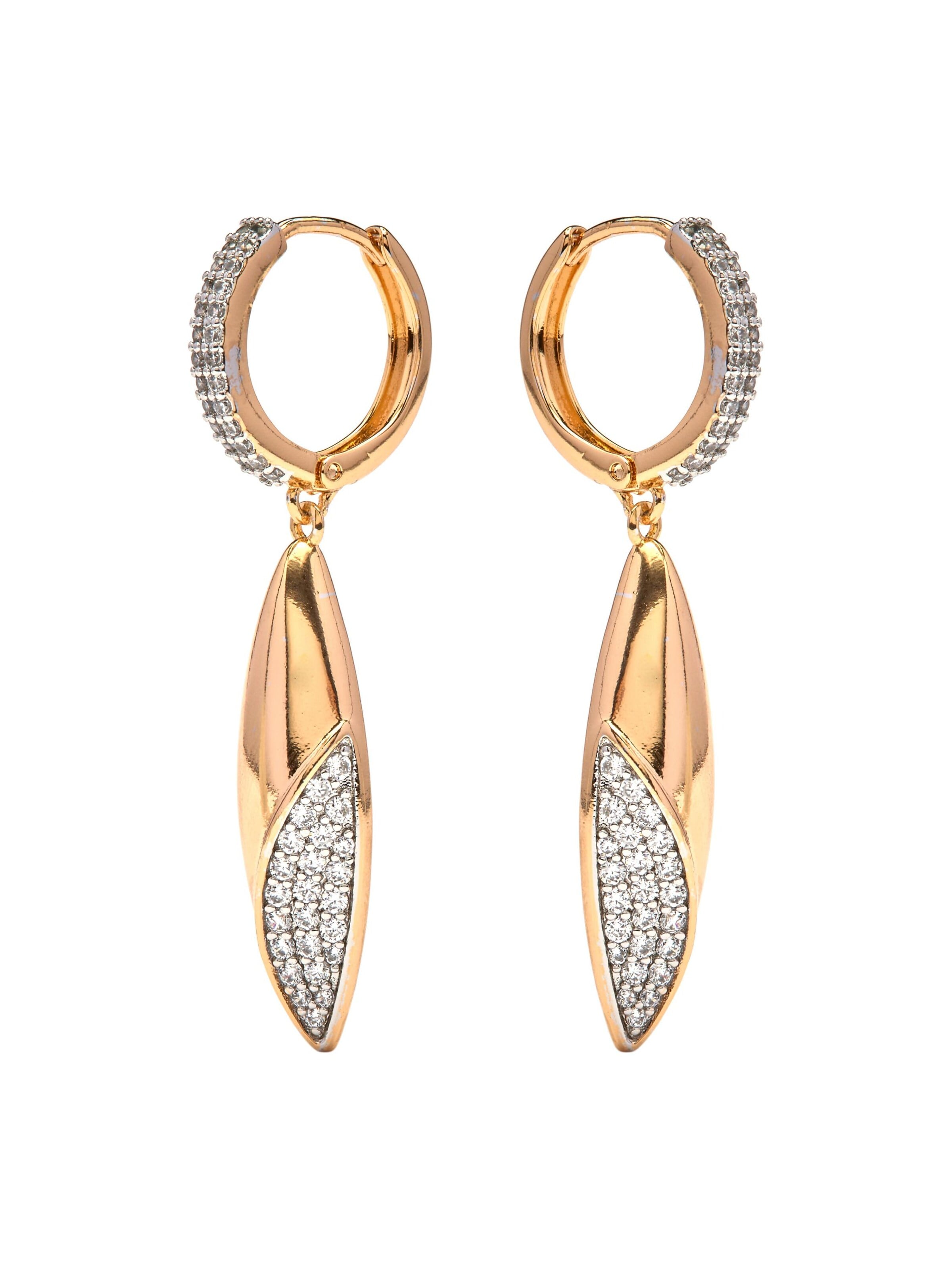 Luxenter Earrings 'Iskio' in Gold: front