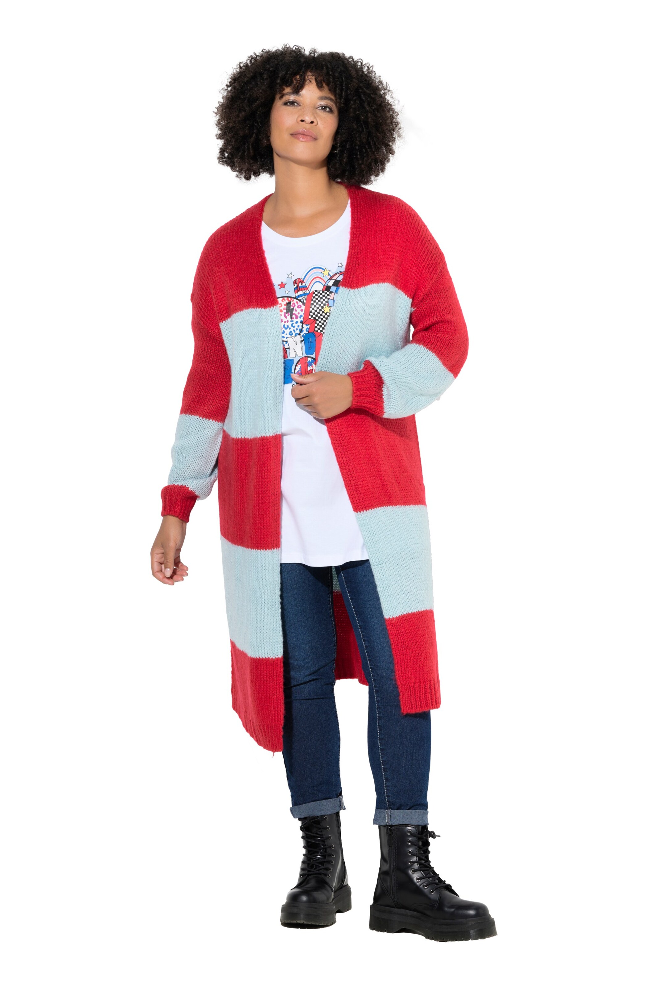 Angel of Style Knit cardigan in Red: front