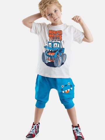 Denokids Tracksuit 'Funny Truck' in Blue: front