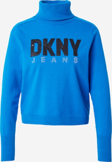 DKNY Trui in de kleur Lichtblauw / Zwart / Zilver, Productweergave