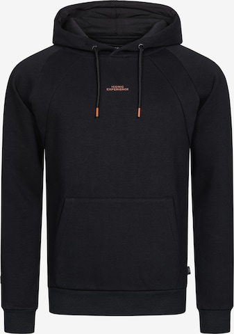 INDICODE JEANS Sweatshirt 'Virginia' in Zwart: voorkant