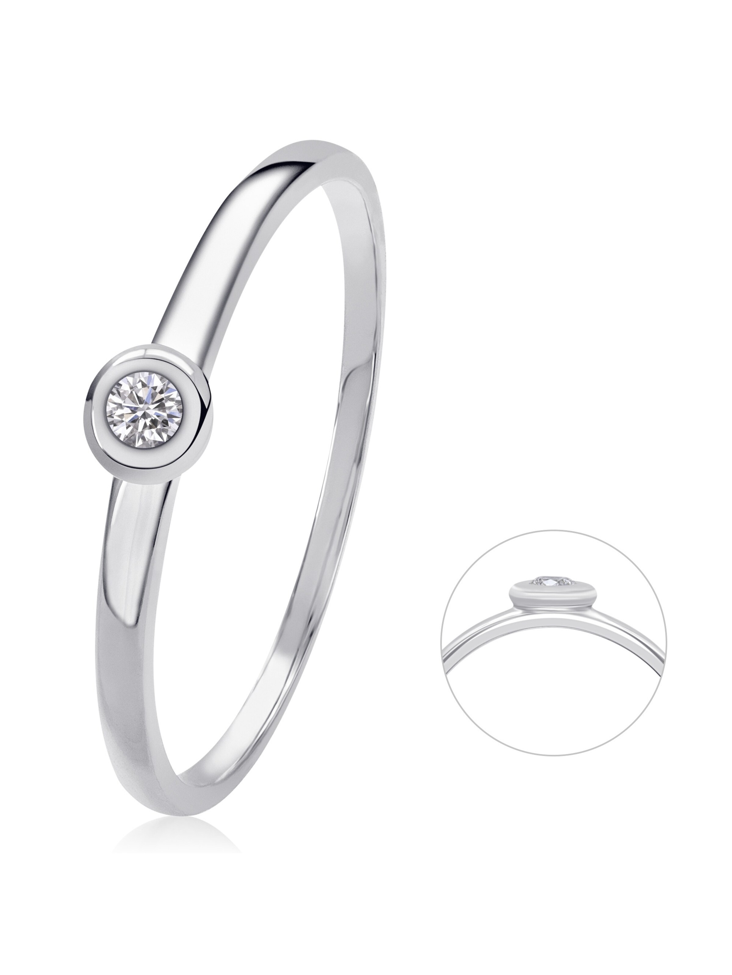 ONE ELEMENT Ring in Silber: Vorderseite