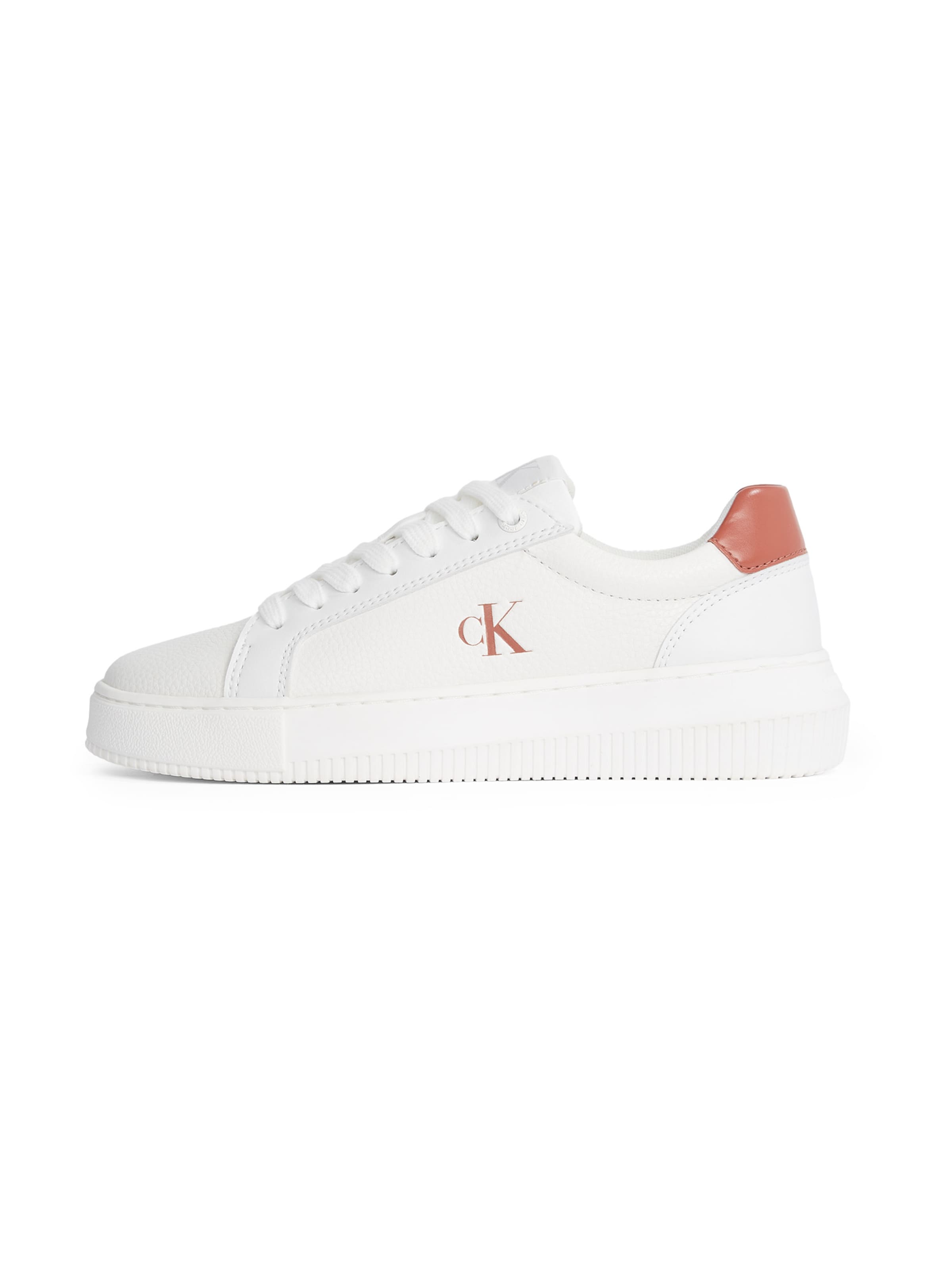 Baskets basses Calvin Klein en blanc : devant