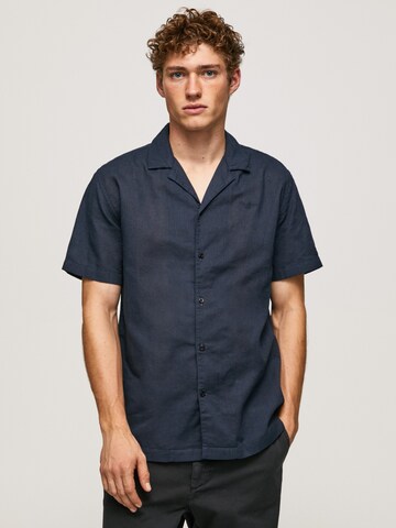 Pepe Jeans Regular Fit Hemd in Blau: Vorderseite