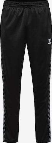 Hummel Slim fit Workout Pants in Black: front