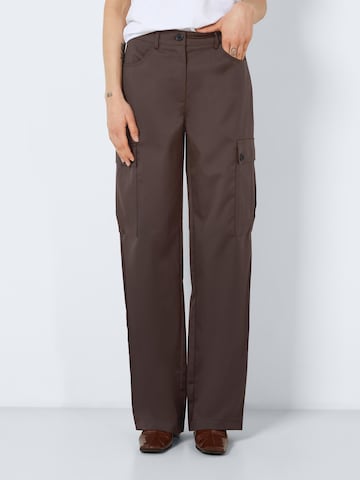 Noisy may Wide leg Cargo Pants 'DREWIE' in Brown