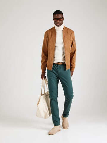 TOM TAILOR DENIM Слим фит Панталон Chino в зелено