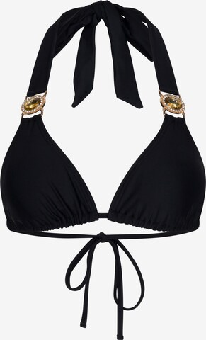 Moda Minx Háromszög Bikini felső 'Amour' - fekete: elől