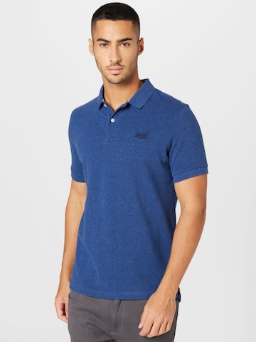 T-Shirt 'CLASSIC' Superdry en bleu : devant