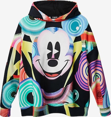 Desigual Sweatshirt 'Mickey Psicodelic' in Black: front