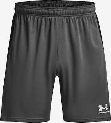 UNDER ARMOUR Regular Workout Pants 'Challenger' in Grey: front