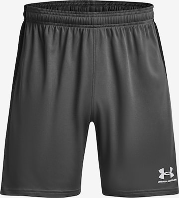 UNDER ARMOUR - Regular Calças de desporto 'Challenger' em cinzento: frente