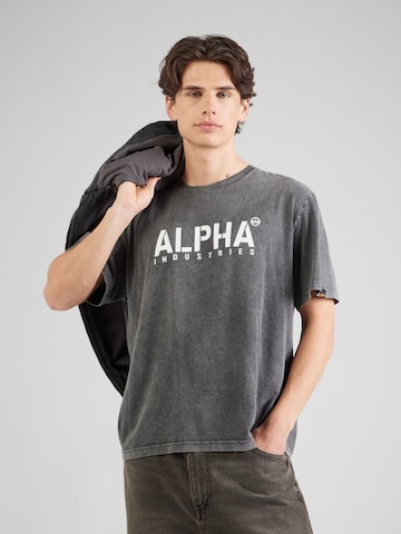 ALPHA INDUSTRIES T-shirt i svart: framsida