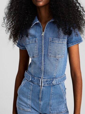 Bershka Jumpsuit in Blauw